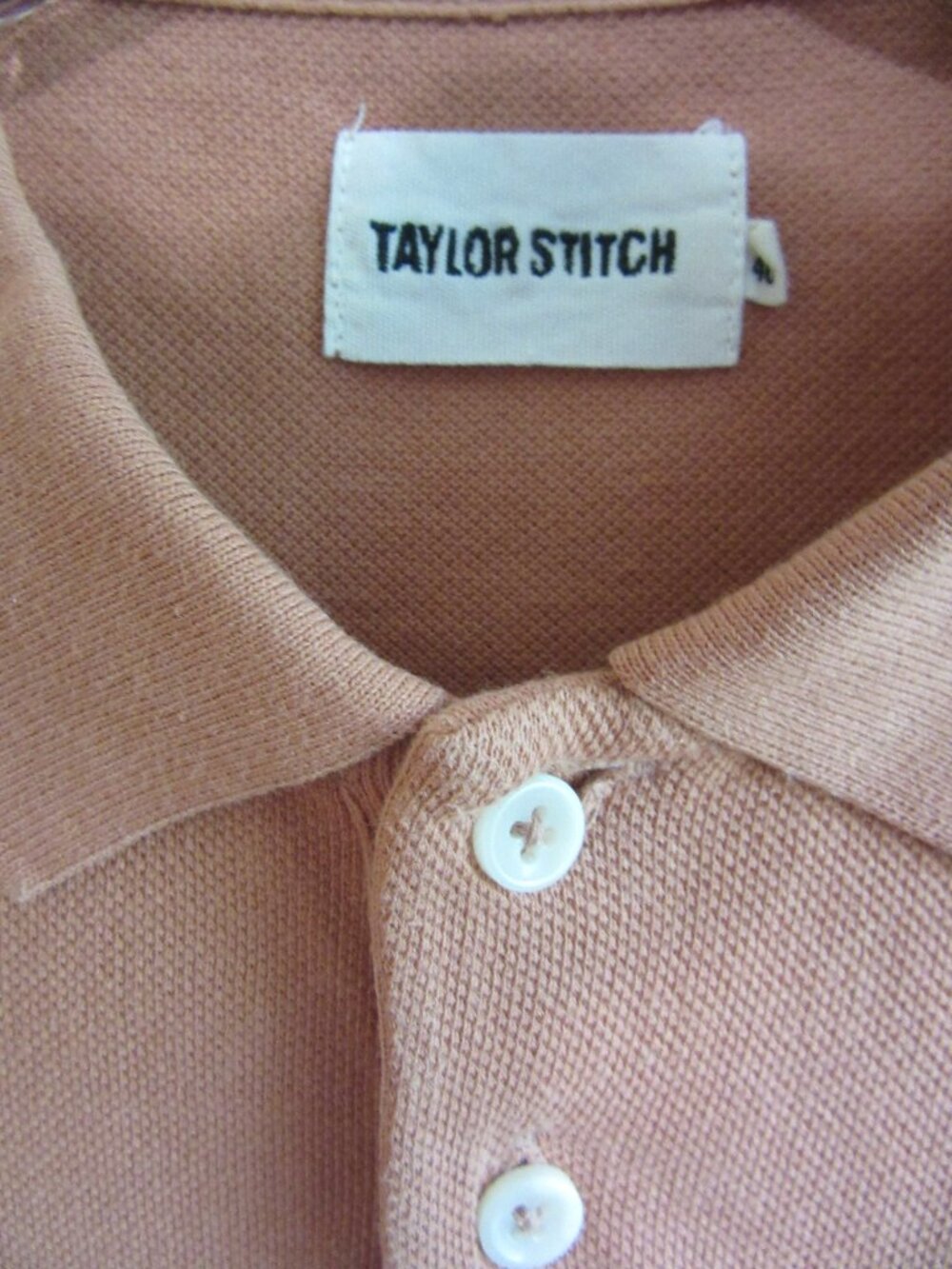 Taylor Stitch Camel Men's 40 Short Sleeve Polo Shirt - Picture 2 of 4
